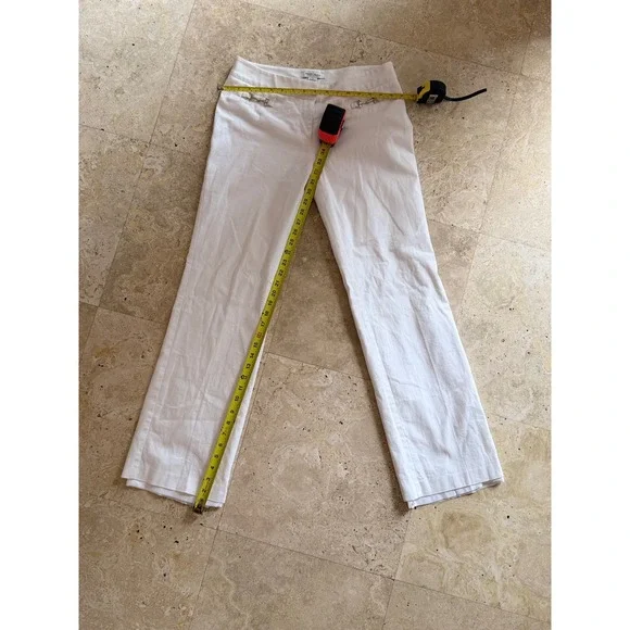 White House Black Market White Horsebit Detail Flare Leg Trousers Pants 6 - Picture 6 of 6